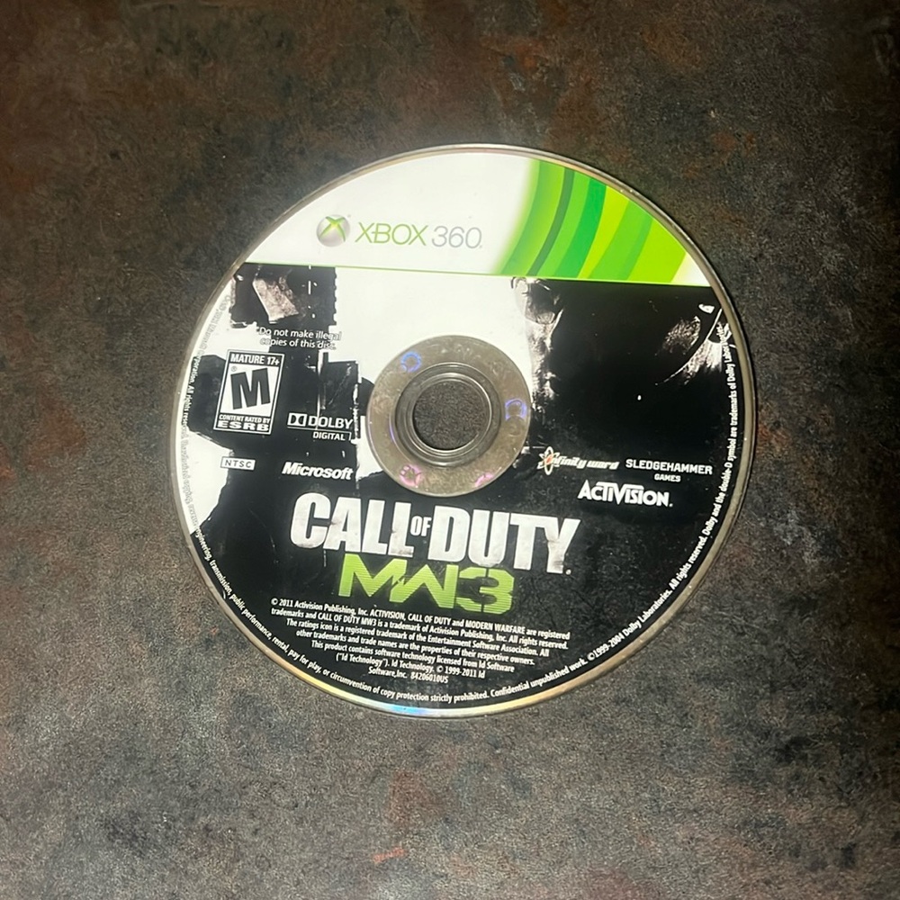 Call Of Duty Modern Warfare 3 MW3 Microsoft Video Game no case included